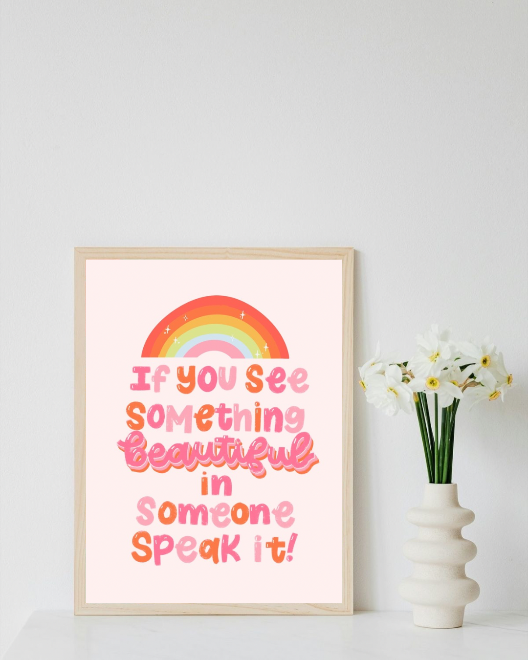 Radiant Words - Framed Positivity Print