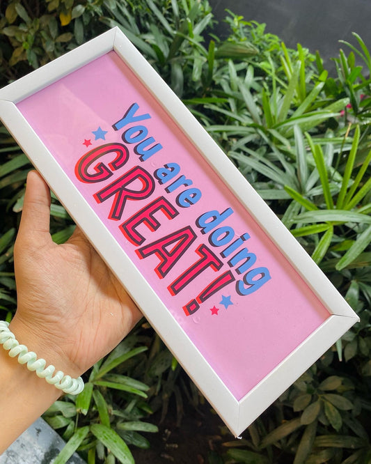 You’re doing great